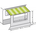 Tenda frontale tendalino camper con finestra