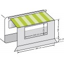 Tenda frontale tendalino camper con finestra
