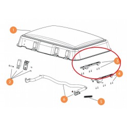 Piastra collegamento maniglione midi heki
