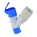 Adattatore industriale spina CEE presa CEE blu + schuko bivalente