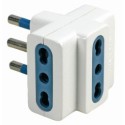 Adattatore triplo 2P+T spina 16A - 3 prese bipasso 16A