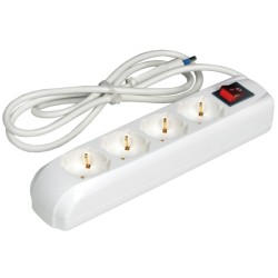 Multipresa 4 posti schuko con interruttore