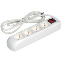 Multipresa 4 posti schuko con interruttore