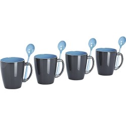 SET TAZZE COLAZIONE 4 PEZZI azzurro