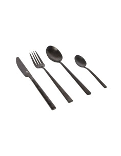 set-posate-industrial 16 pezzi colore nero