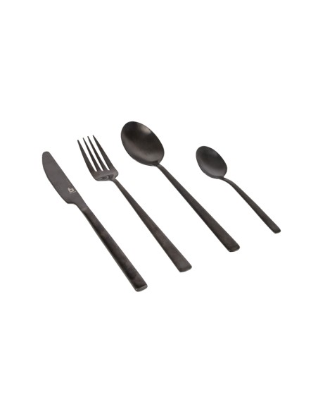set-posate-industrial 16 pezzi colore nero