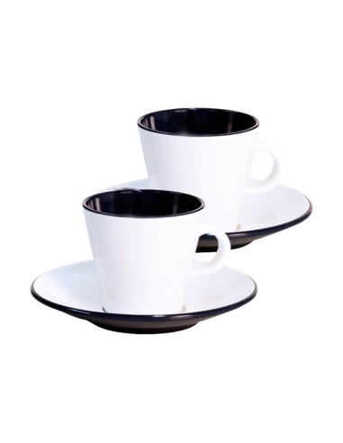 set-tazzine-caffè linea black 2 + 2 pezzi