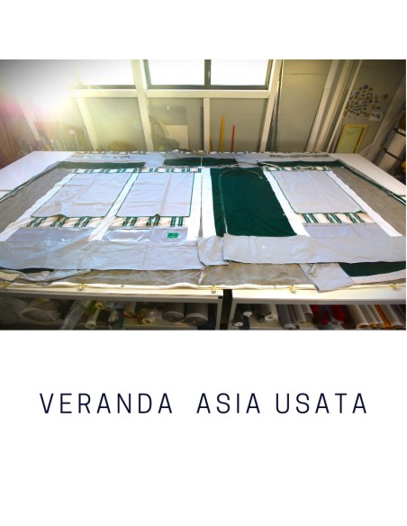 Veranda Mikitex usata cm 950/980 con tendalino