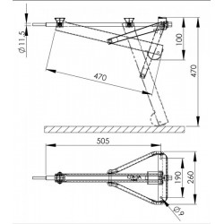Piedino di stabilizzazione per roulotte corto 2