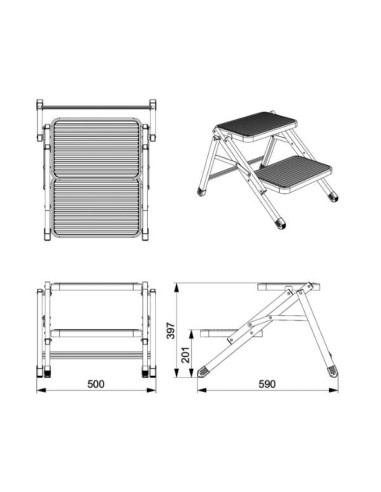 gradino-doppio-pieghevole-misure
