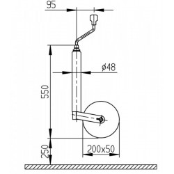 Ruotino telescopico per carrello ruota rigida 2