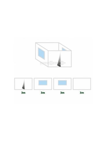 set pareti laterali gazebo 6x3