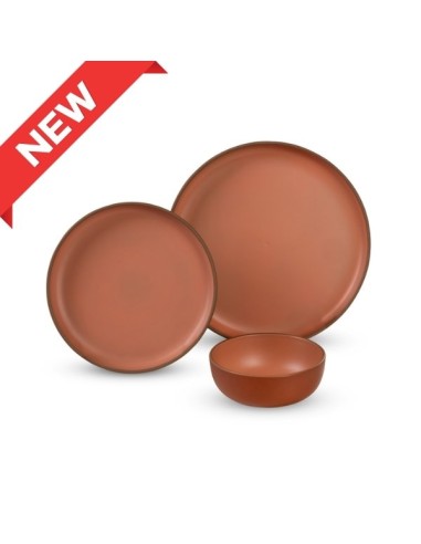 set stoviglie 6 pezzi novità 2026 colore terracotta
