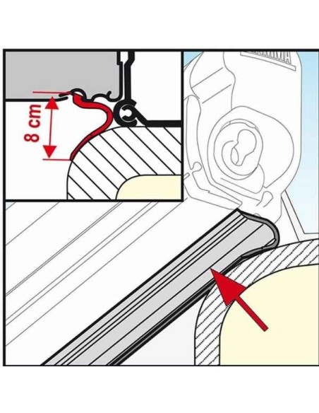 Rain guard LOWER FIAMMA guarnizione parapioggia
