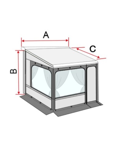 privacy room fiamma modulo base cm 300