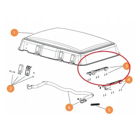 Piastra collegamento maniglione midi heki