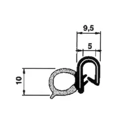 Guarnizione porta camper con anima in acciaio