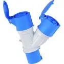 adattatore industriale 2 uscite cee ip 44