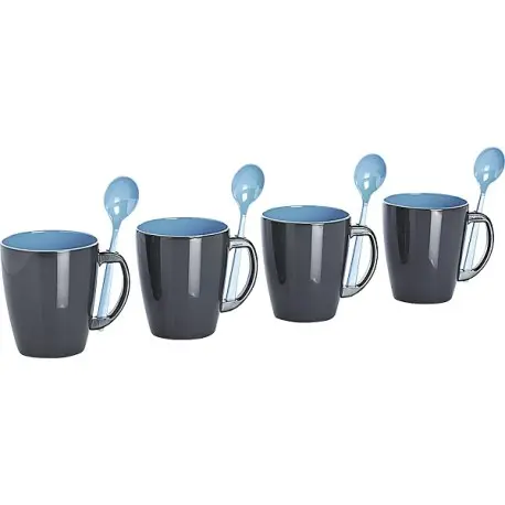SET TAZZE COLAZIONE 4 PEZZI azzurro
