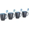 SET TAZZE COLAZIONE 4 PEZZI azzurro