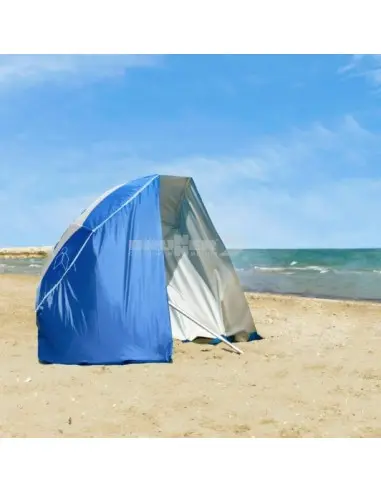 Ombrellone VidaXL 500 Cm In Poliestere Azzurro Con Palo Alluminio E Manovella – Protezione UV Per Esterni