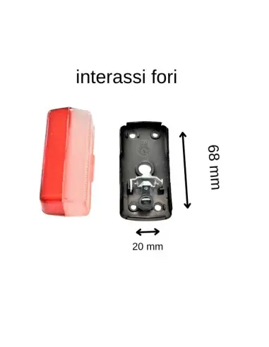 Fanalino ingombro camper di colore bianco rosso misure fori