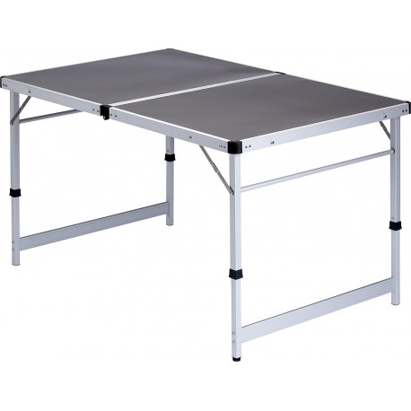 Tavolo da campeggio in alluminio 'Domburg' 80x80cm nero tavolo pieghevole tavolo giardino tavolo bistrot 